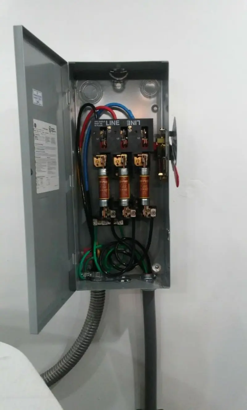 Three-phase disconnect switch installed for Electrical Wiring & Rewiring in Upper Gwynedd